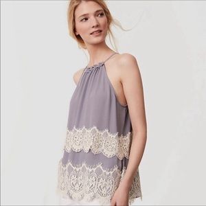 LOFT Lace halter top